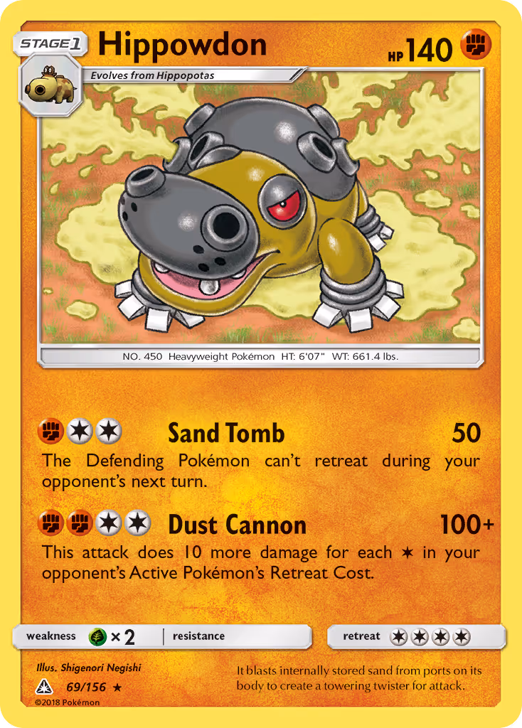 Hippowdon 69/156 Pokemon card