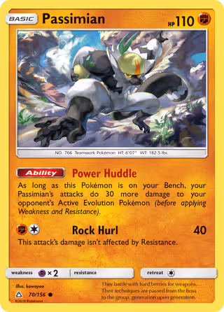 Passimian 70/156 Pokemon card