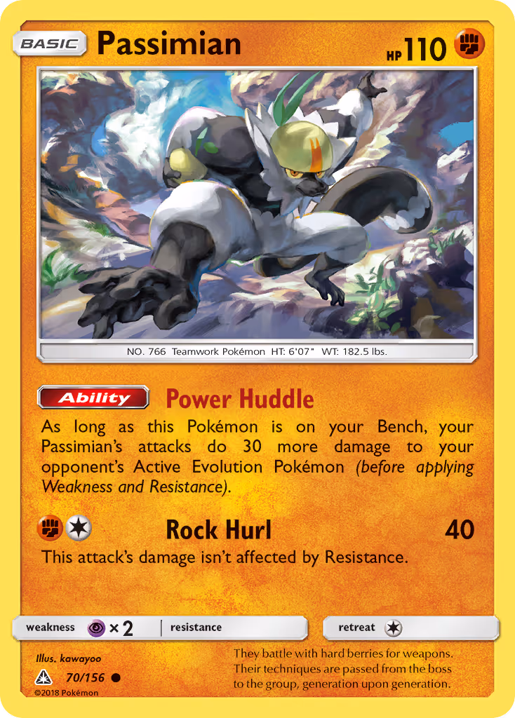 Passimian 70/156 Pokemon card