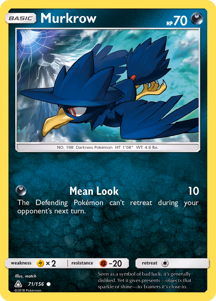 Murkrow 71/156 Pokemon card