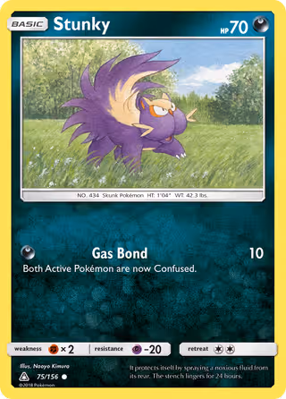 Stunky 75/156 Pokemon card