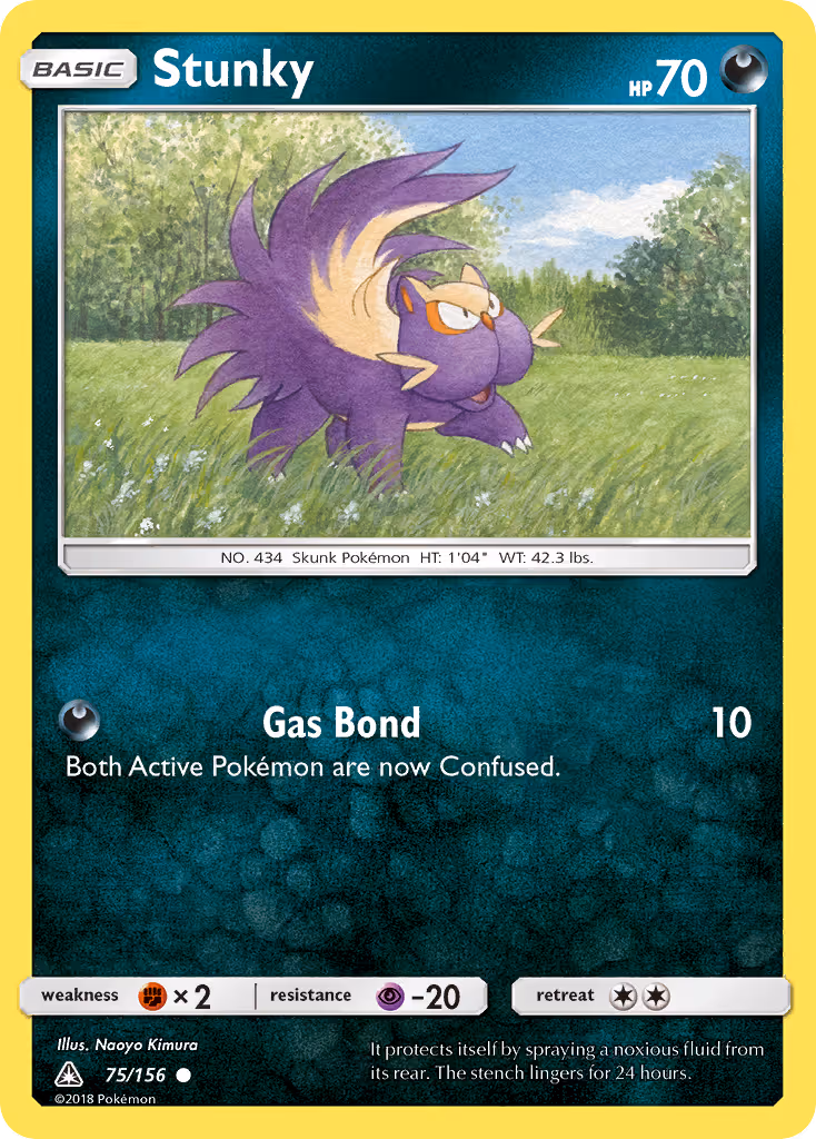 Stunky 75/156 Pokemon card