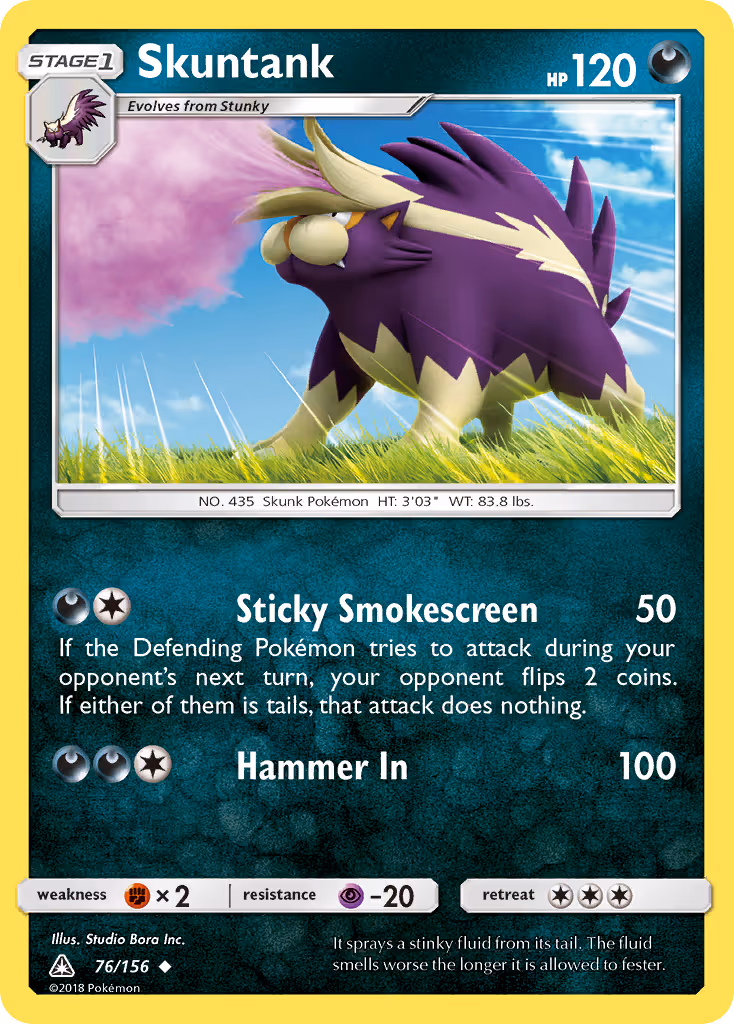 Skuntank 76/156 Pokemon card