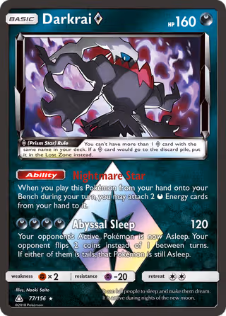 Darkrai ◇ 77/156 Pokemon card