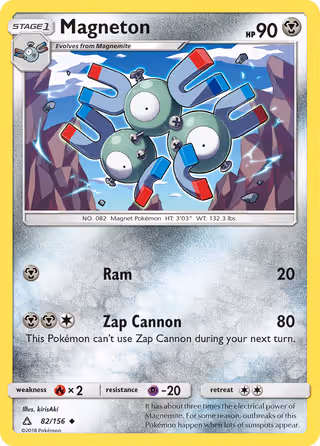 Magneton 82/156 Pokemon card