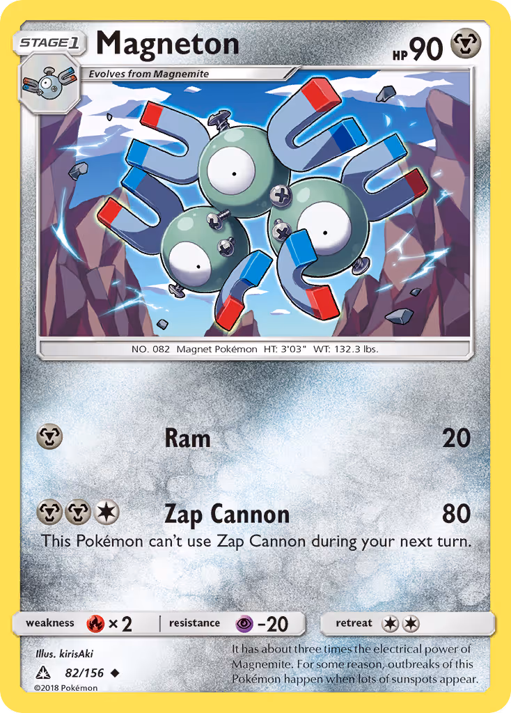 Magneton 82/156 Pokemon card