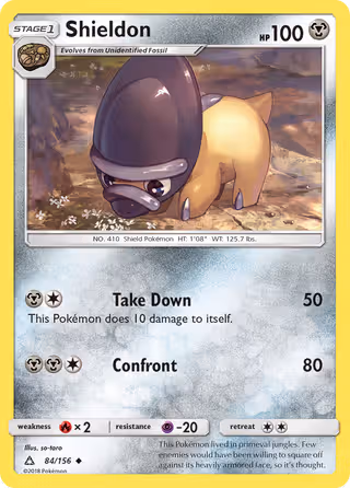 Shieldon 84/156 Pokemon card