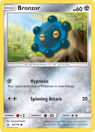 Bronzor 86/156 Pokemon card