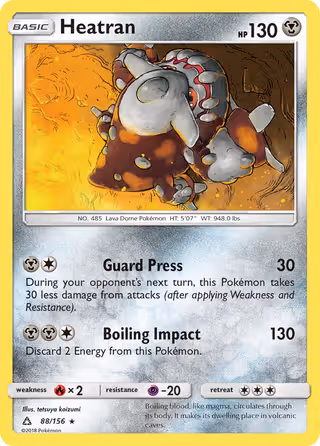 Heatran 88/156 Pokemon card