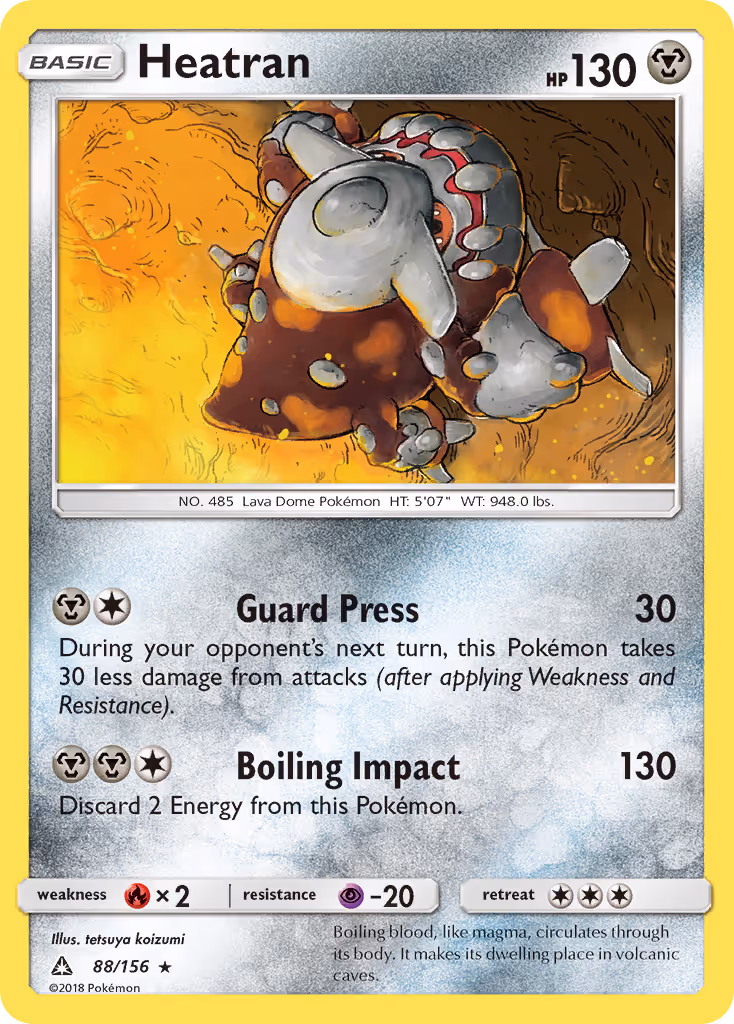 Heatran 88/156 Pokemon card