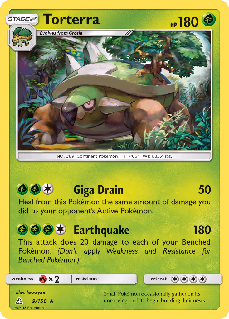 Torterra 9/156 Pokemon card