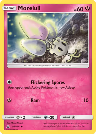 Morelull 92/156 Pokemon card
