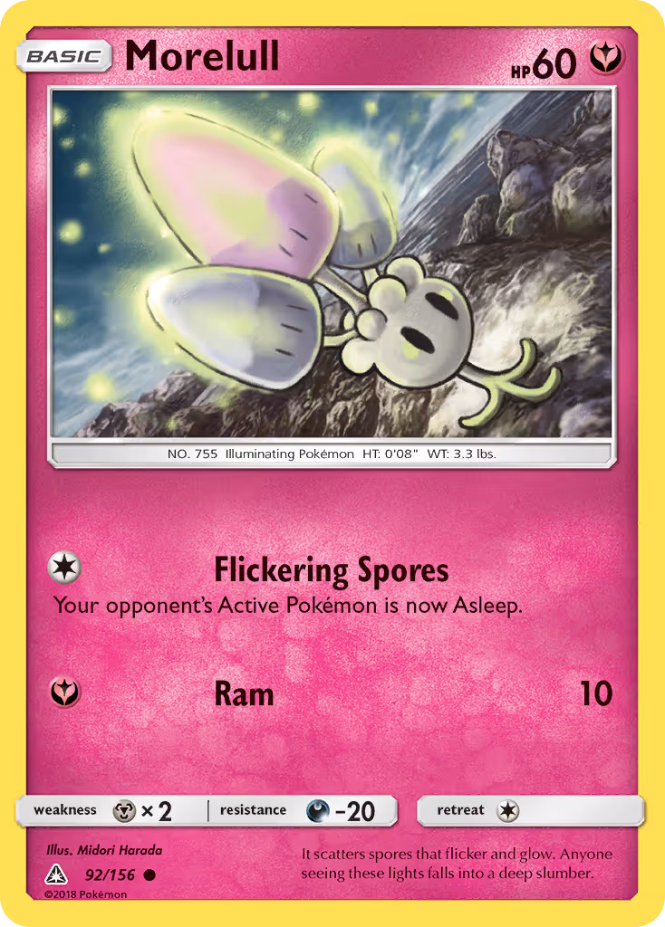 Morelull 92/156 Pokemon card