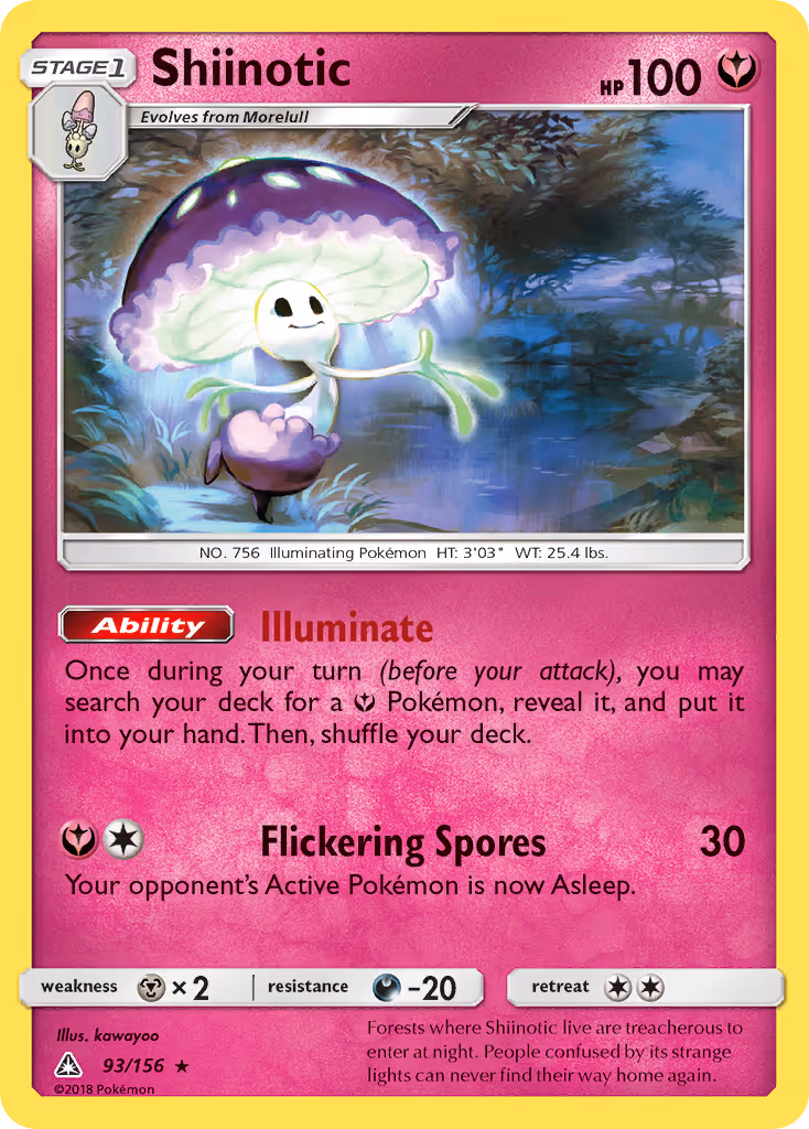 Shiinotic 93/156 Pokemon card