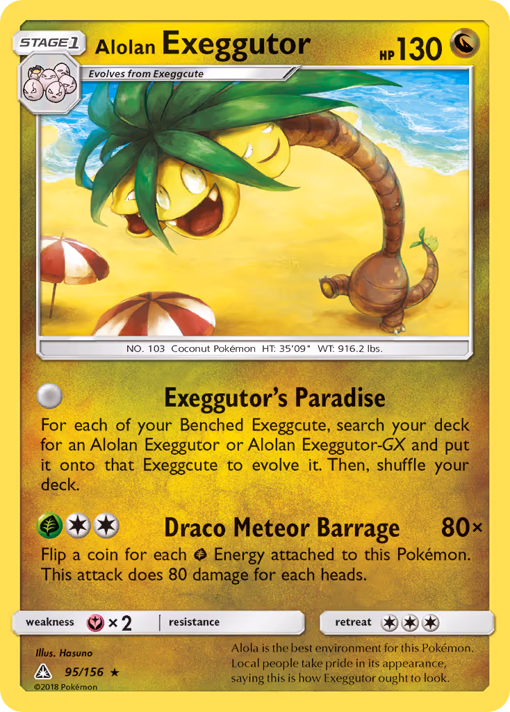 Alolan Exeggutor 95/156 Pokemon card