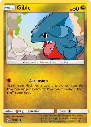 Gible 96/156 Pokemon card