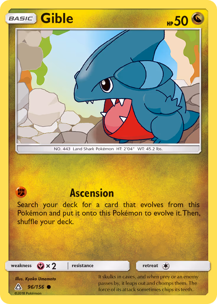 Gible 96/156 Pokemon card