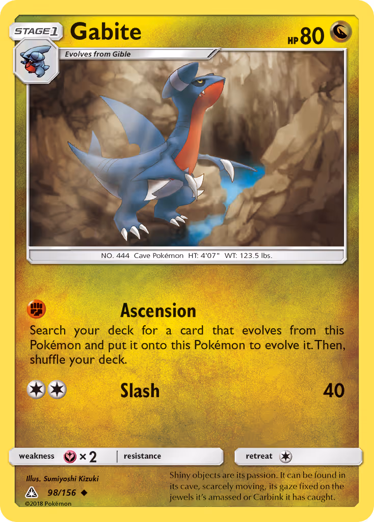 Gabite 98/156 Pokemon card