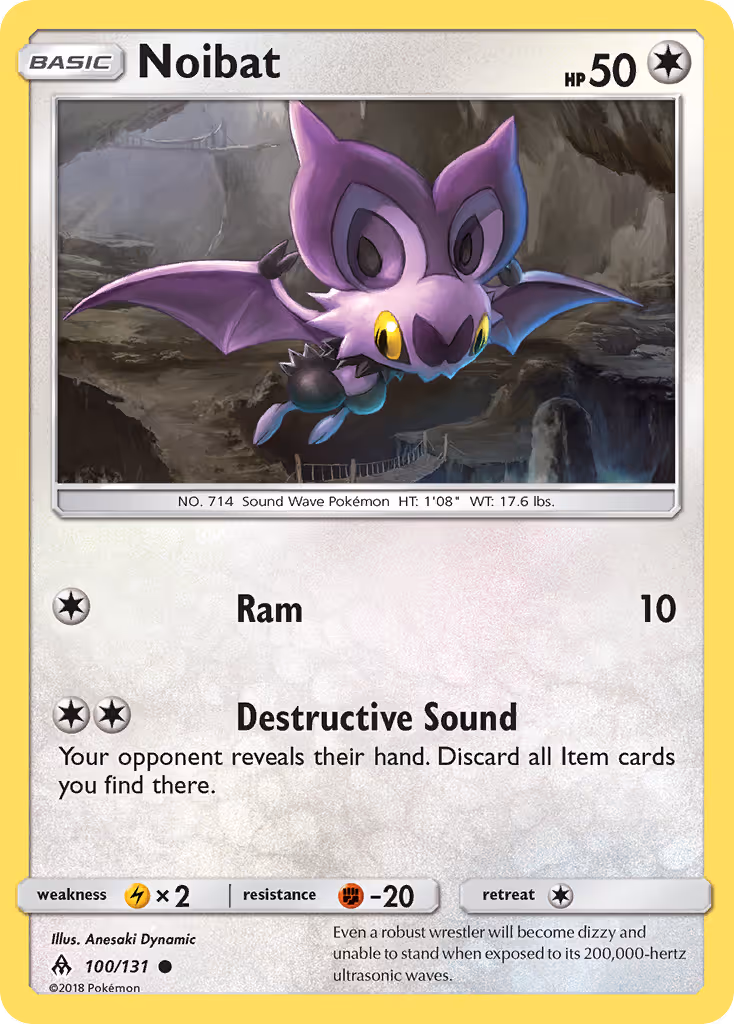 Noibat 100/131 Pokemon card