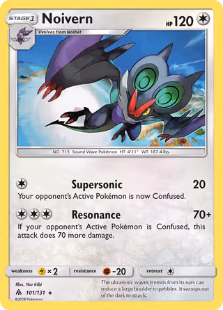 Noivern 101/131 Pokemon card