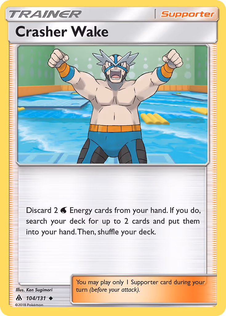 Crasher Wake 104/131 Pokemon card