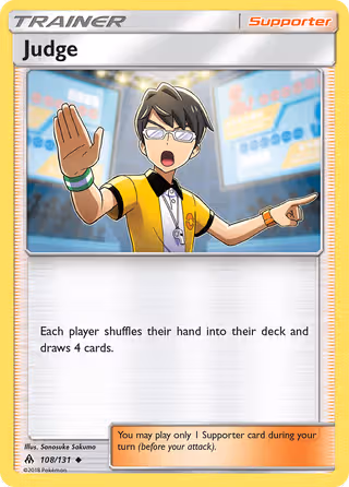 Judge 108/131 Pokemon card