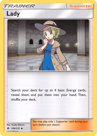 Lady 109/131 Pokemon card