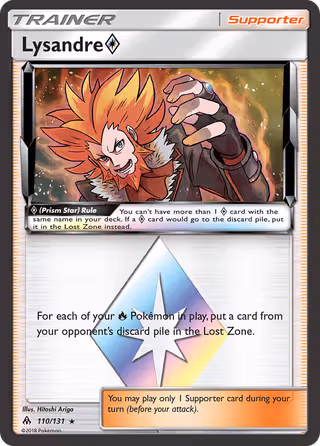 Lysandre ◇ 110/131 Pokemon card