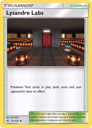 Lysandre Labs 111/131 Pokemon card