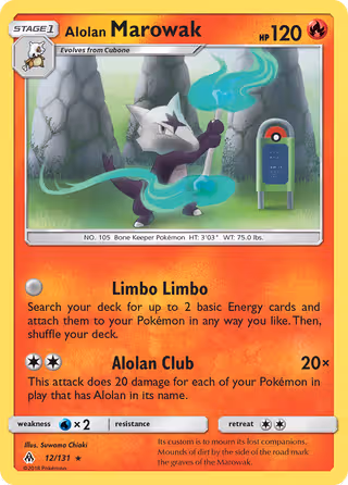 Alolan Marowak 12/131 Pokemon card