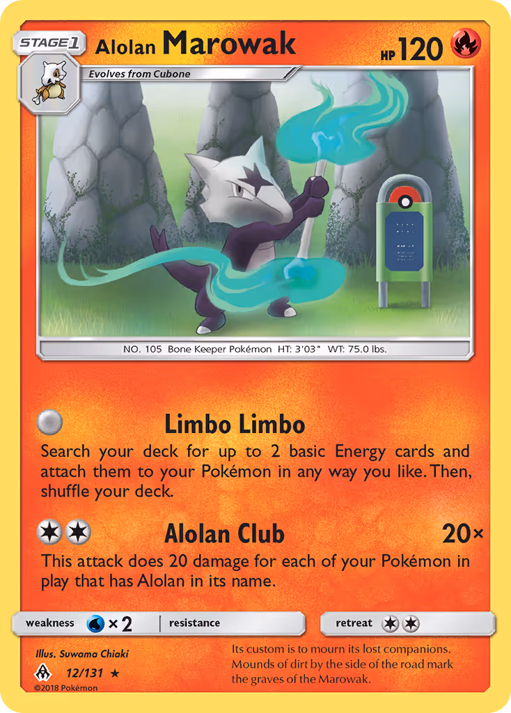 Alolan Marowak 12/131 Pokemon card