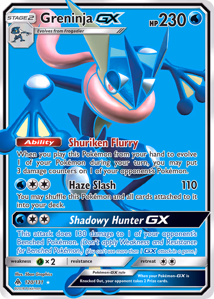 Greninja GX 120/131 Pokemon card
