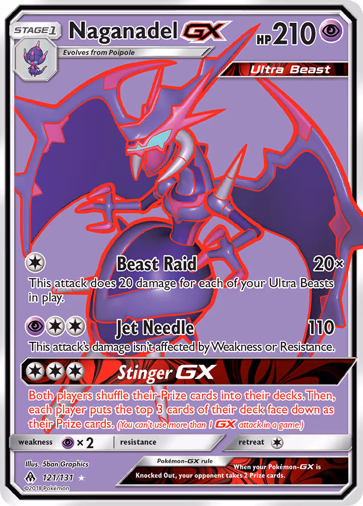 Naganadel GX 121/131 Pokemon card