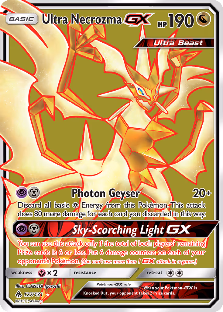 Ultra Necrozma GX 127/131 Pokemon card