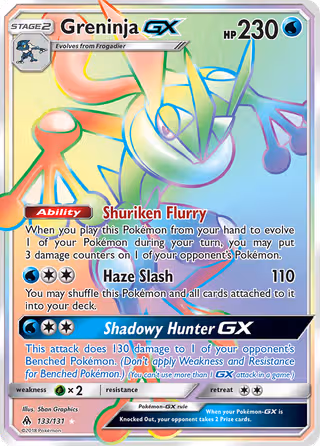 Greninja GX 133/131 Pokemon card