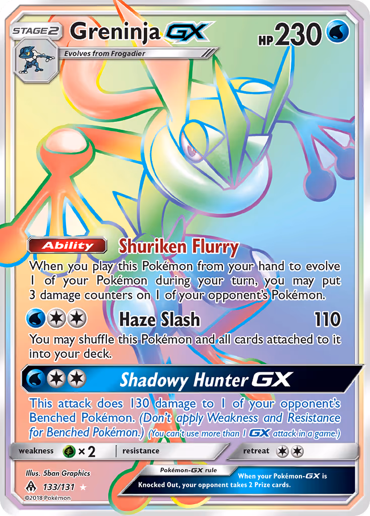 Greninja GX 133/131 Pokemon card