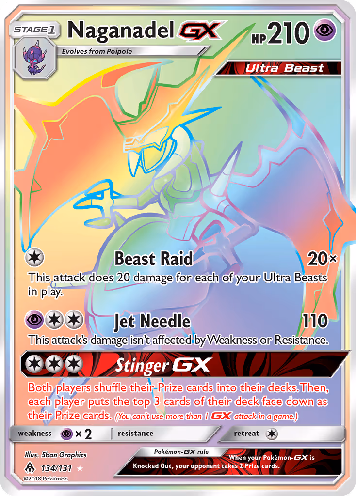 Naganadel GX 134/131 Pokemon card