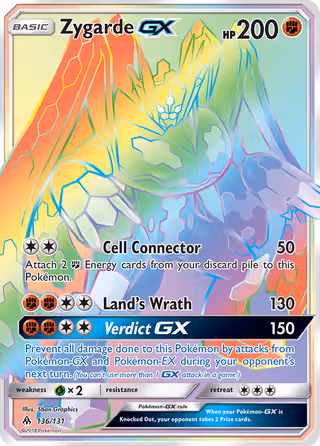 Zygarde GX 136/131 Pokemon card