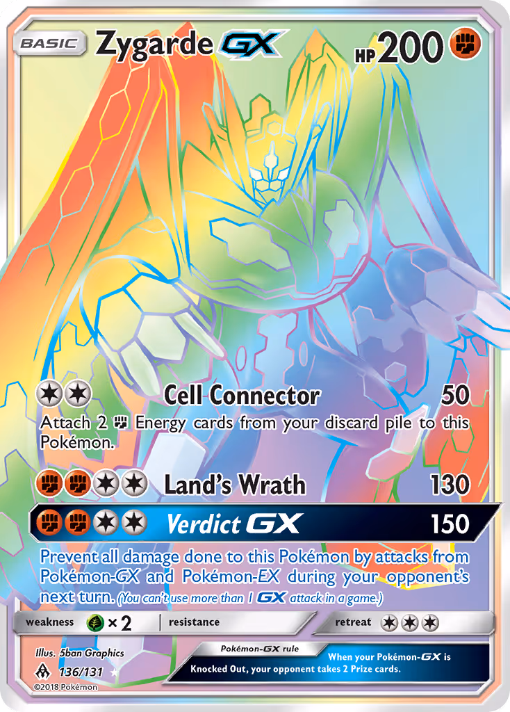 Zygarde GX 136/131 Pokemon card