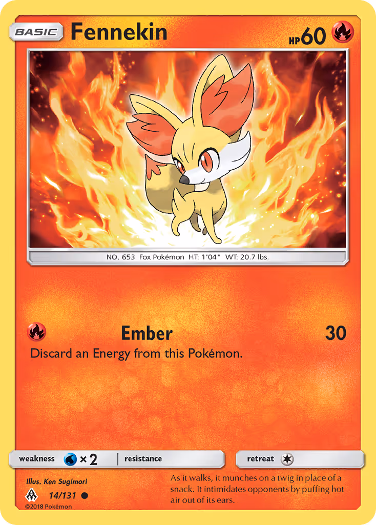 Fennekin 14/131 Pokemon card