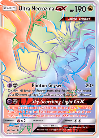 Ultra Necrozma GX 140/131 Pokemon card
