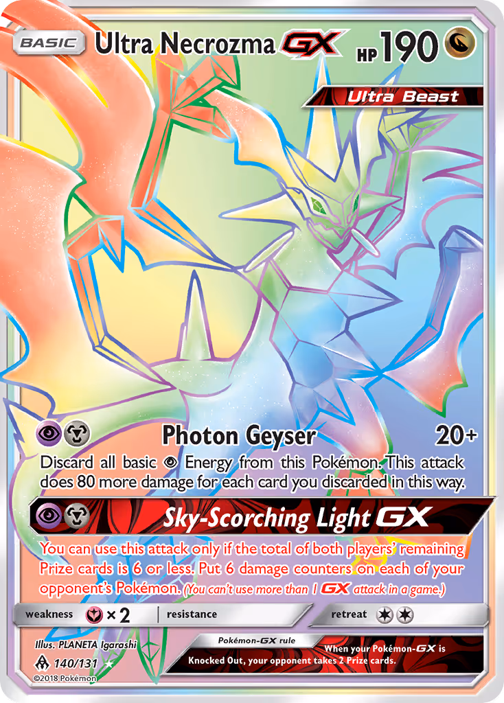Ultra Necrozma GX 140/131 Pokemon card