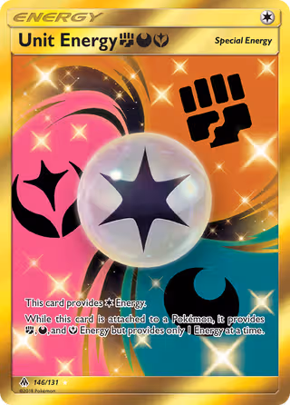 Unit Energy FightingDarknessFairy 146/131 Pokemon card