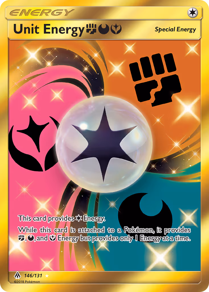 Unit Energy FightingDarknessFairy 146/131 Pokemon card