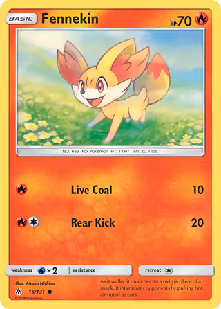 Fennekin 15/131 Pokemon card