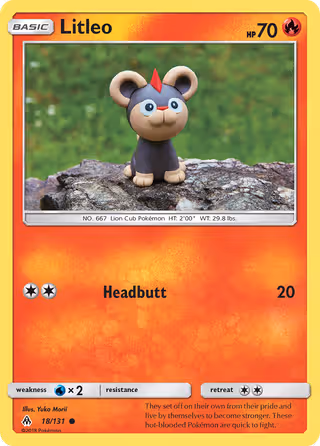 Litleo 18/131 Pokemon card
