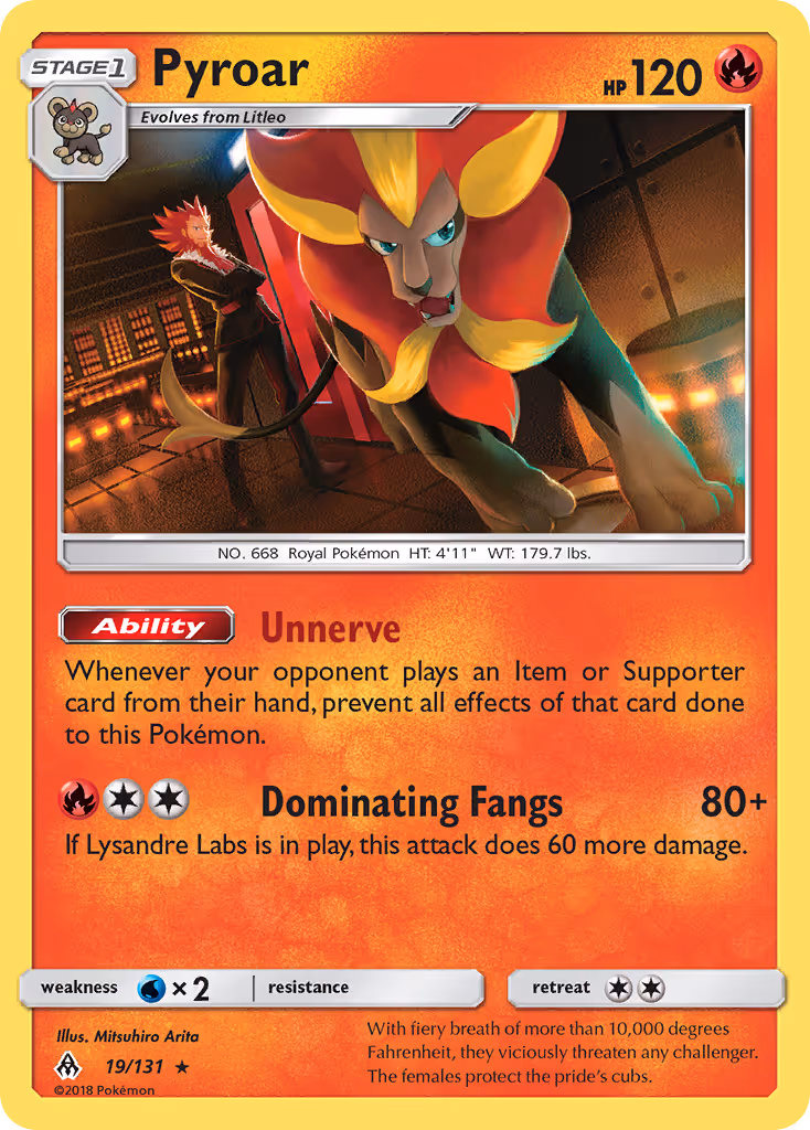 Pyroar 19/131 Pokemon card
