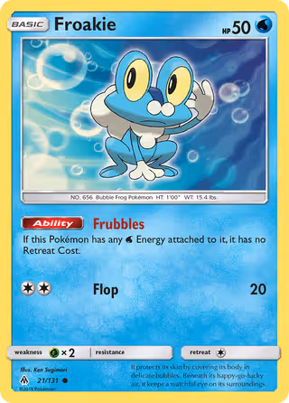 Froakie 21/131 Pokemon card