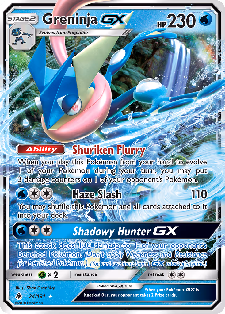 Greninja GX 24/131 Pokemon card