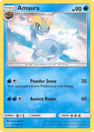 Amaura 27/131 Pokemon card